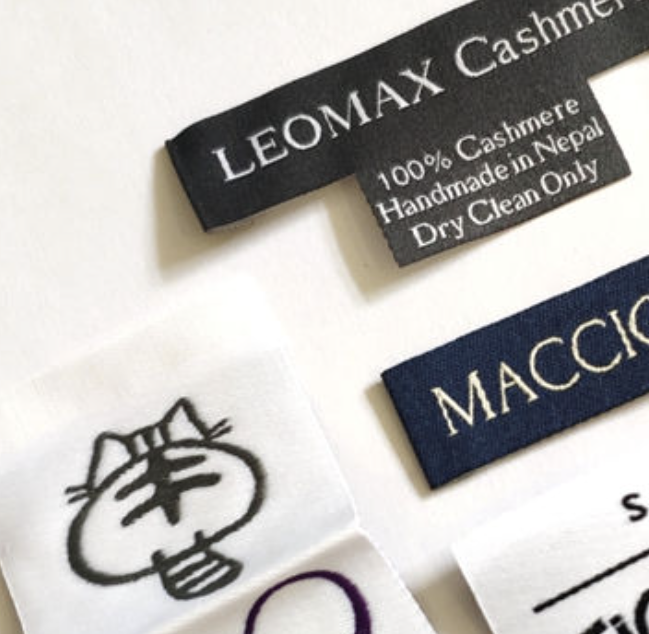 Custom Private Clothing Brand Personal Design logo Print Woven Label Woven Label