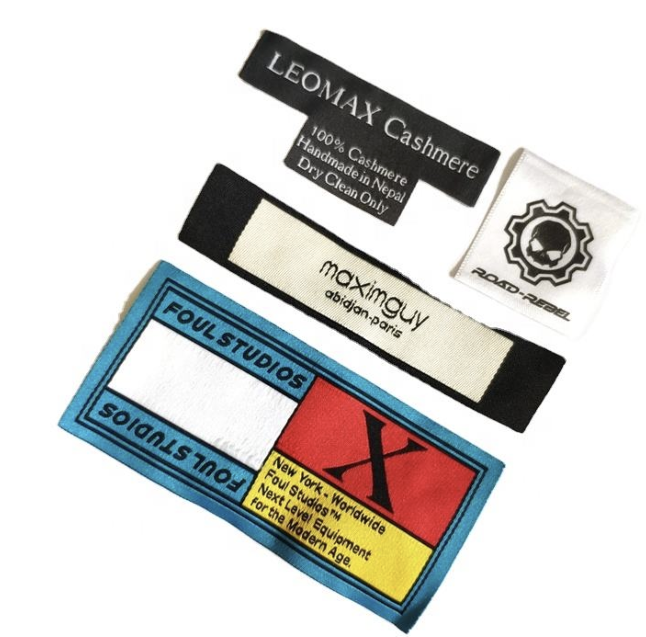 Custom Private Clothing Brand Personal Design logo Print Woven Label Woven Label