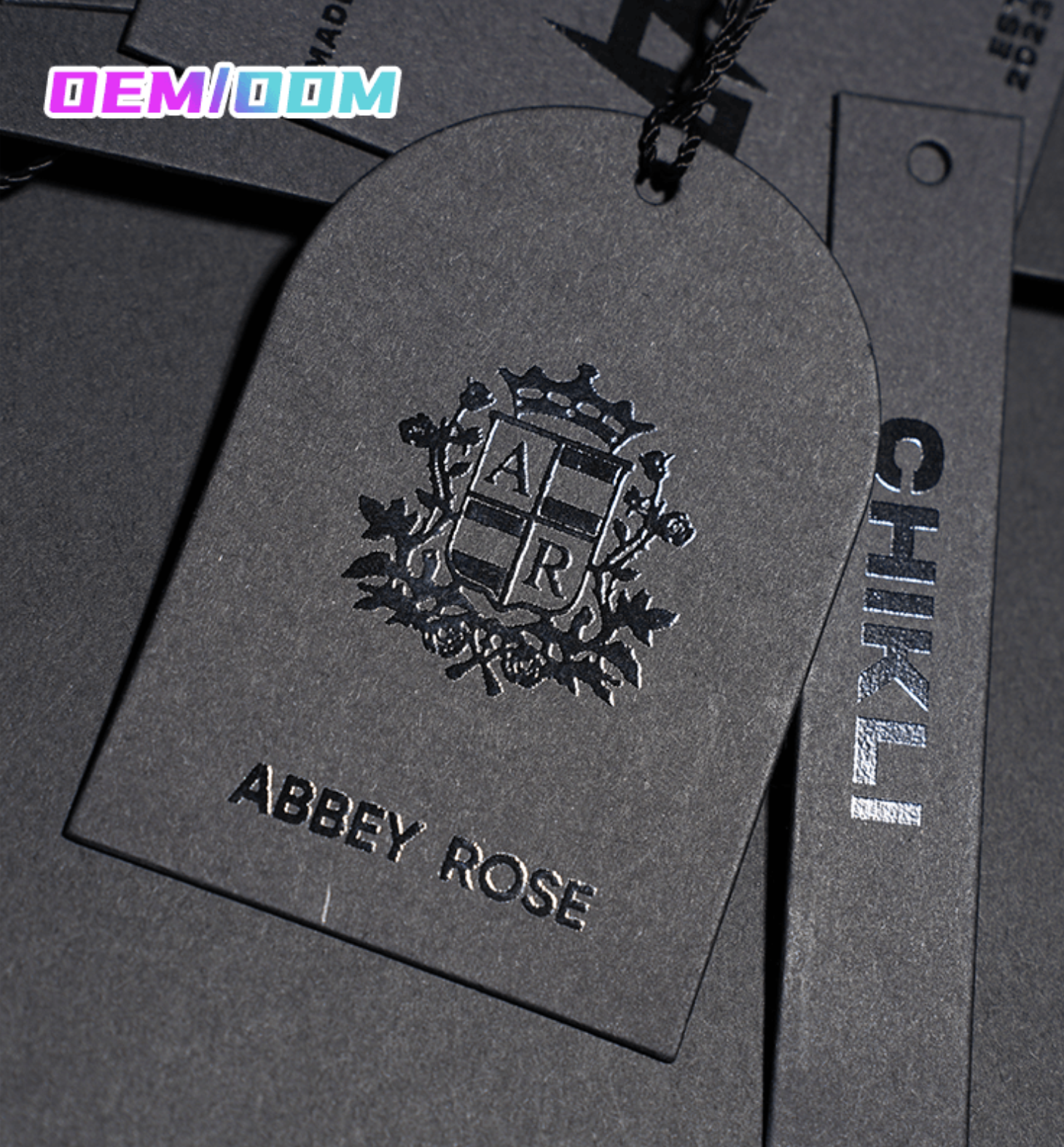 Wholesale Luxury Price Tag Clothing Hand Tags for Clothes Label Garment Hangtags Design Custom Swing