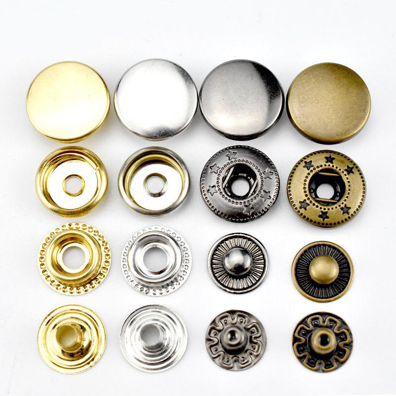 Nickel Free 4 Part Metal Snap Buttons for Clothing